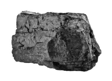 Beyaz arka planda izole kömür yakın çekim