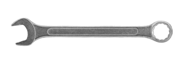 Металлический ключ изолирован на белом фоне — стоковое фото