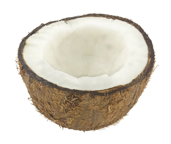 Half coconut Isolated on a white background. — Stock Photo, Image