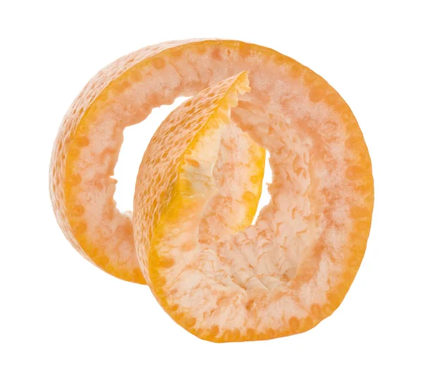 Orangefarbene Haut auf weißem Hintergrund. — Stockfoto