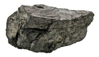 Beyaz bir arka plan üzerinde izole kömür.