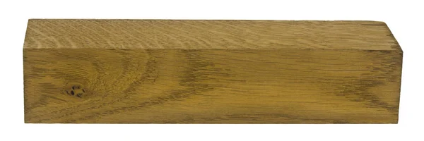 Drewniany blok, deska izolowana na białym tle. — Zdjęcie stockowe