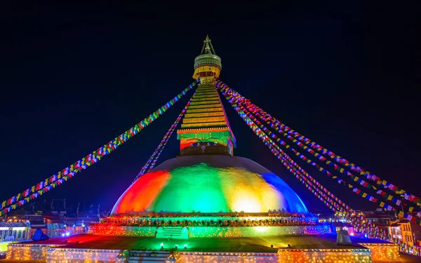 Boudhanath stupa in kathmanu, nepal — стокове фото