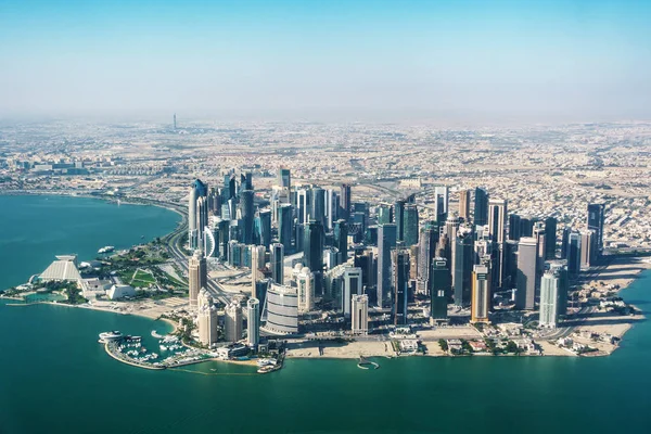 Luchtfoto van Doha — Stockfoto