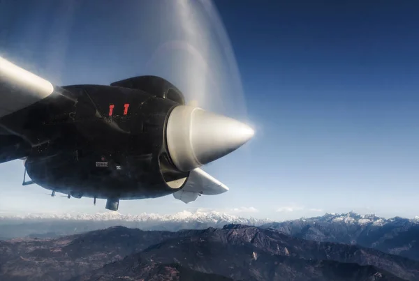 De Himalaya uit een vliegtuig, Nepal Rechtenvrije Stockafbeeldingen