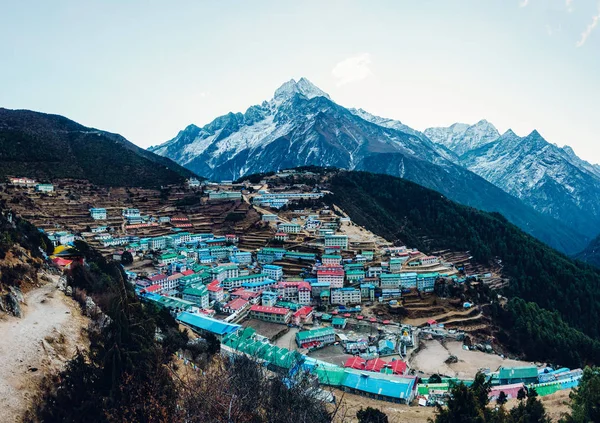 Namche Bazaar au Népal Images De Stock Libres De Droits