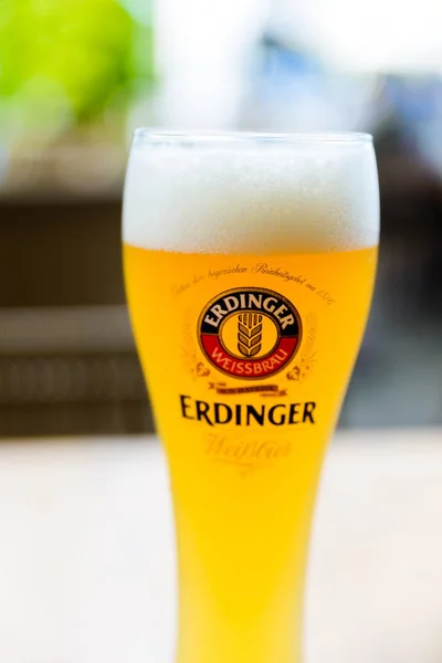 Glass of Erdinger beer — Stock Photo, Image