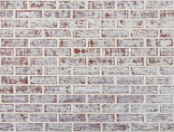 Weiß getünchte Ziegelmauer — Stockfoto