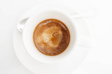 Espresso kahve Üstten Görünüm