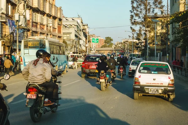 Trafik i Kathmandu, Nepal — Stockfoto