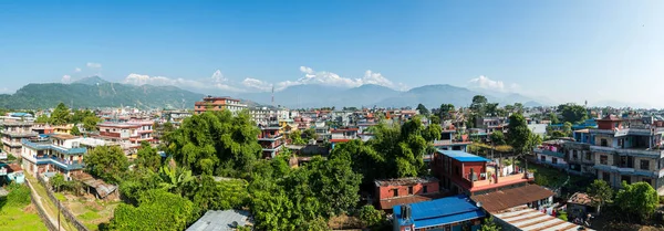 Панорамний вид з Покхара в Непалі Стокова Картинка