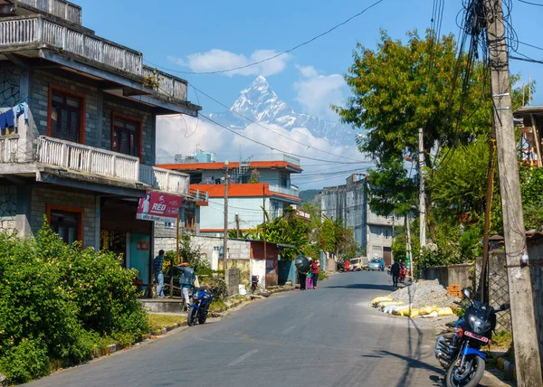 Calle en Pokhara, Nepal — Foto de Stock