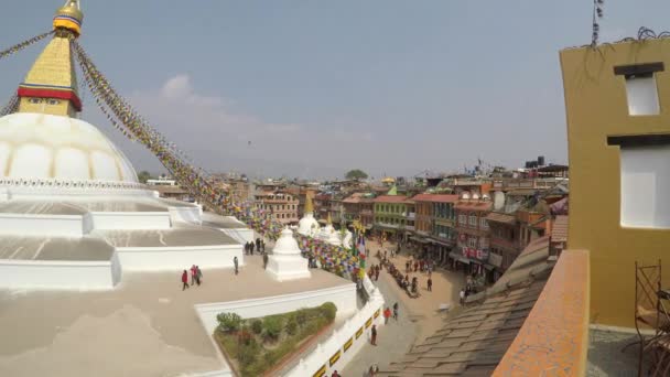 Boudhanath stupa in kathmanu, nepal — стокове відео