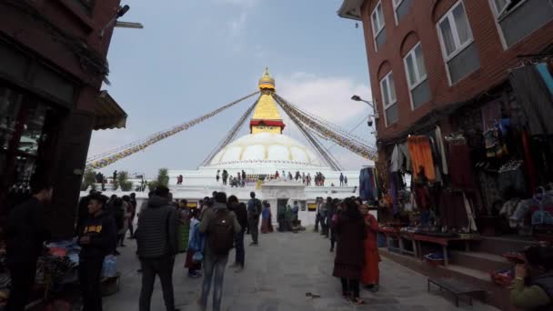 Boudhanath stupa i Katmandu, nepal — Stockvideo