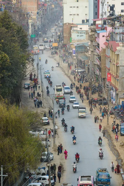 Boudhanath straße in kathmandu, nepal — Stockfoto