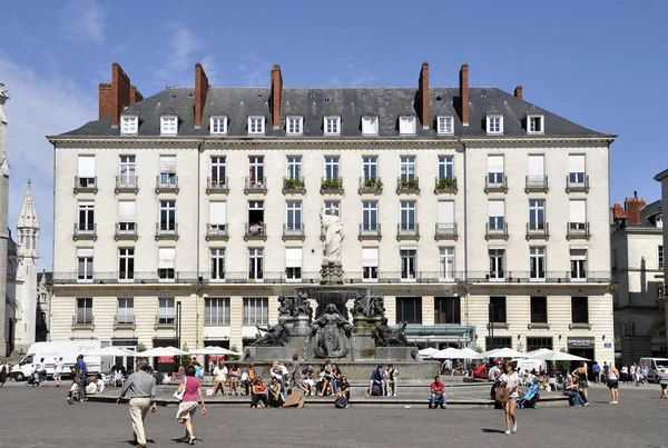 Place Royale Nantes, Franciaország — Stock Fotó