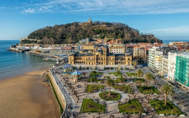 San Sebastian 'ın İspanya' daki hava manzarası