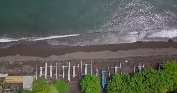 Vista aérea de Amed Beach, em Bali, Indonésia — Vídeo de Stock