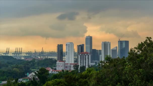 Een regenbui in Singapore — Stockvideo