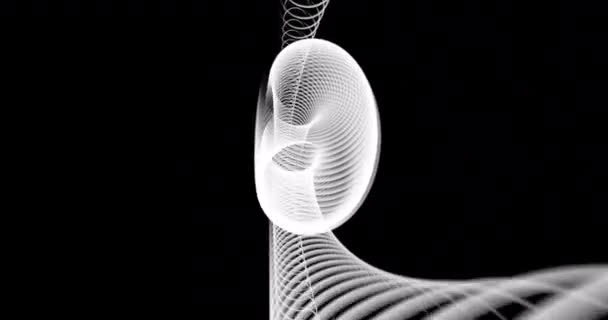 Abstraktes 3D-Objekt auf schwarzem Hintergrund — Stockvideo