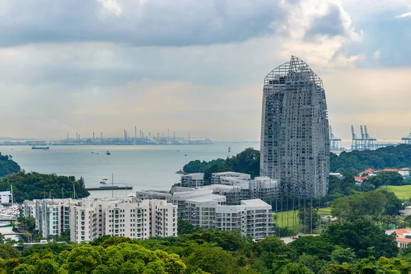 Uitzicht vanaf Mount Faber Park in Singapore — Stockfoto