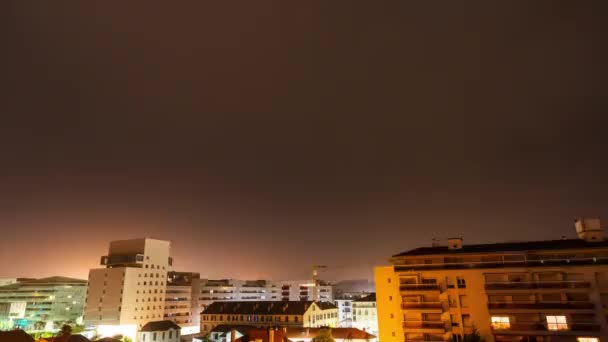 Thunderstorm time-lapse in Bayonne, France — Stock Video