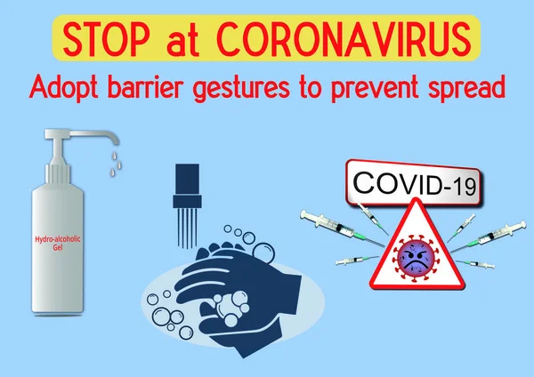 Covid Deténgase Propagación Del Coronavirus Contagio Del Virus — Foto de Stock