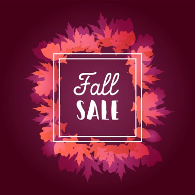 Sonbahar satış tipografik vektör sanat.