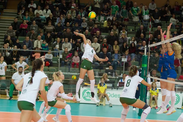 Odessa Sul Ucrânia Outubro 2019 Campeonato Europeu Voleibol Feminino Quadra — Fotografia de Stock