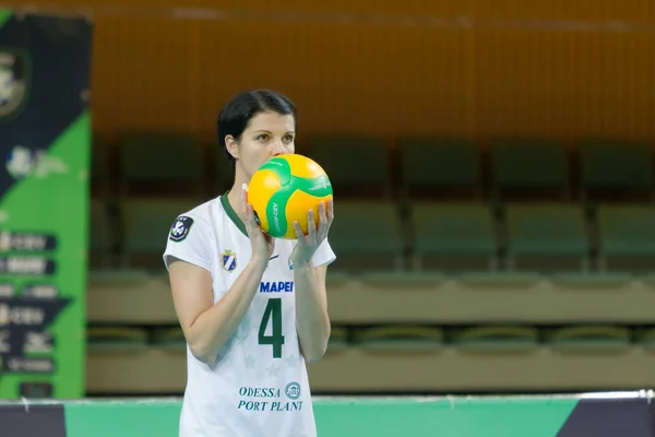 Odessa Sur Ucrania Octubre 2019 Campeonato Europeo Voleibol Femenino Cancha — Foto de Stock