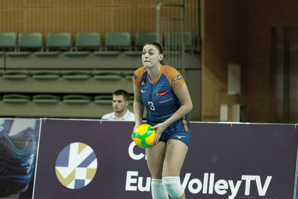 Odessa Sul Ucrânia Outubro 2019 Campeonato Europeu Voleibol Feminino Quadra — Fotografia de Stock