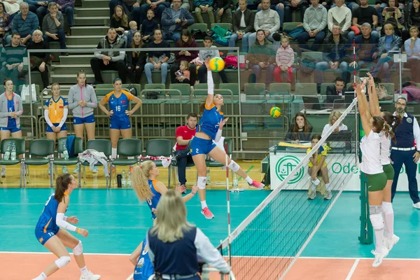 Odessa Güney Ukrayna Ekim 2019 Avrupa Kadınlar Voleybol Şampiyonası Voleybol — Stok fotoğraf