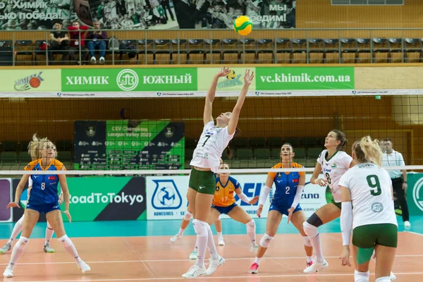 Odessa Sul Ucrânia Outubro 2019 Campeonato Europeu Voleibol Feminino Quadra — Fotografia de Stock