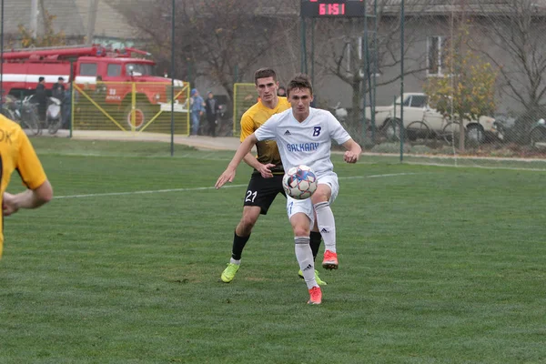 Odessa Ukraine Circa 2019 Voetballers Van Het Lokale Voetbalteam Tijdens — Stockfoto