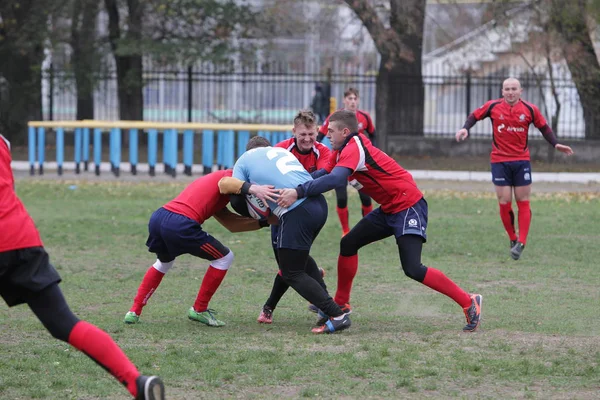 Odessa Ukraina Listopada 2019 Lokalne Kluby Rugby Zaangażowane Zaciekłą Walkę — Zdjęcie stockowe