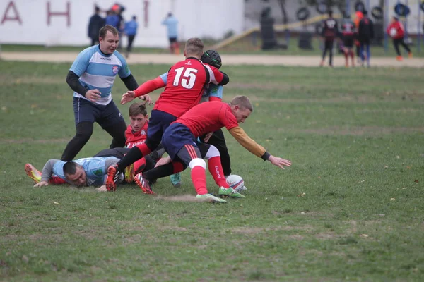 Odessa Ucrânia Novembro 2019 Clubes Locais Rugby Envolvidos Uma Luta — Fotografia de Stock