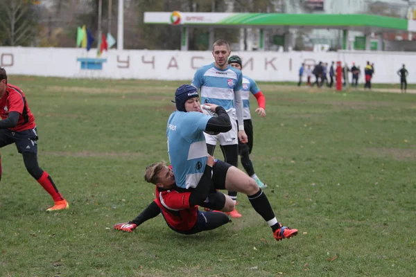 Odessa Ucrânia Novembro 2019 Clubes Locais Rugby Envolvidos Uma Luta — Fotografia de Stock