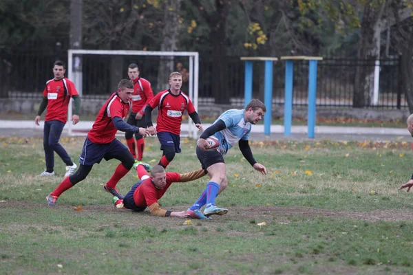 Odessa Ukraina Listopada 2019 Lokalne Kluby Rugby Zaangażowane Zaciekłą Walkę — Zdjęcie stockowe