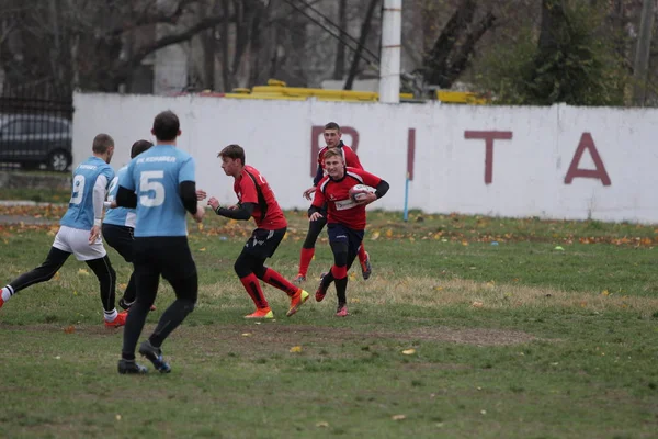 Odessa Ucrânia Novembro 2019 Clubes Locais Rugby Envolvidos Uma Luta — Fotografia de Stock