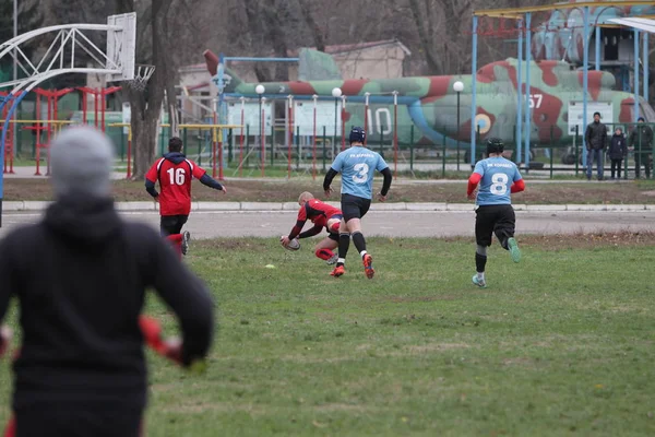 Odessa Ukraina Listopada 2019 Lokalne Kluby Rugby Zaangażowane Zaciekłą Walkę — Zdjęcie stockowe