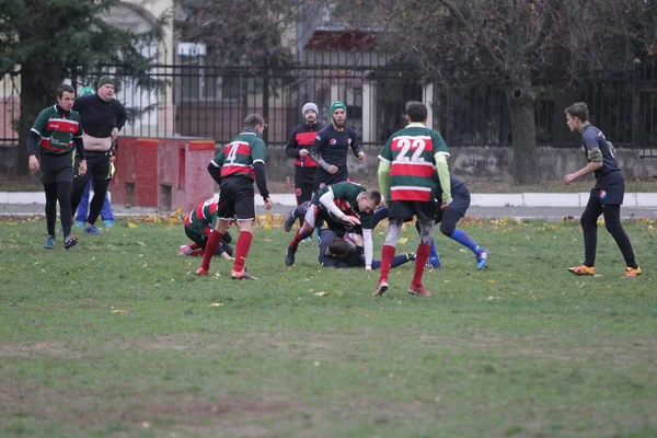 Odessa Ukraina Listopada 2019 Lokalne Kluby Rugby Zaangażowane Zaciekłą Walkę — Zdjęcie stockowe