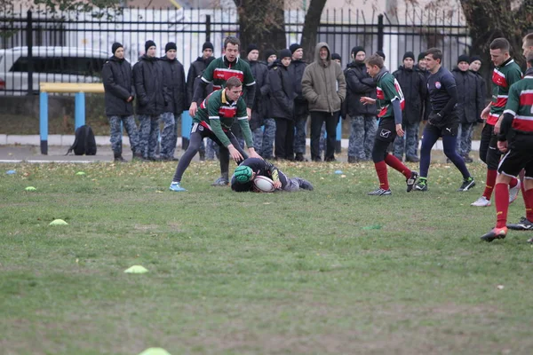 Odessa Ucrânia Novembro 2019 Clubes Locais Rugby Envolvidos Uma Luta — Fotografia de Stock