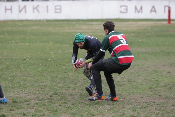 Odessa Ukraina Listopada 2019 Lokalne Kluby Rugby Zaangażowane Zaciekłą Walkę — Zdjęcie stockowe