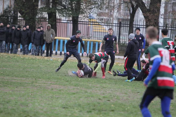 Odessa Ucraina Novembre 2019 Club Locali Rugby Impegnati Feroci Combattimenti — Foto Stock
