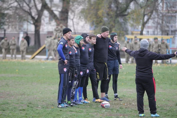 Odessa Ukraina November 2019 Lokala Rugbyklubbar Som Deltar Hård Kamp — Stockfoto