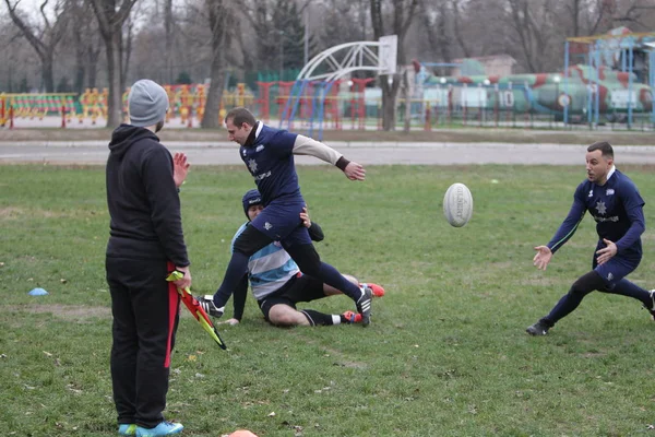 Odessa Ucrania Noviembre 2019 Clubes Locales Rugby Participan Una Lucha —  Fotos de Stock