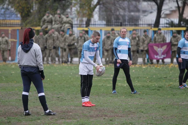 Οδησσός Ουκρανία Νοεμβρίου 2019 Τοπικές Ομάδες Ράγκμπι Που Εμπλέκονται Άγρια — Φωτογραφία Αρχείου