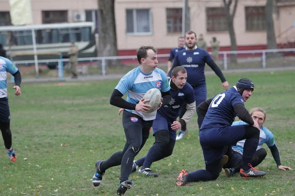 Odessa Ucraina Novembre 2019 Club Locali Rugby Impegnati Feroci Combattimenti — Foto Stock