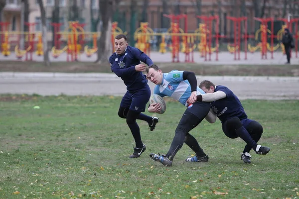 Odessa Ucraina Novembre 2019 Club Locali Rugby Impegnati Feroci Combattimenti — Foto Stock