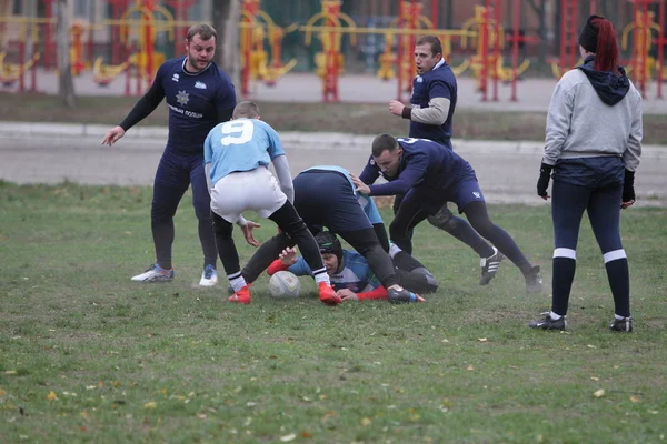 Odessa Ucrania Noviembre 2019 Clubes Locales Rugby Participan Una Lucha — Foto de Stock